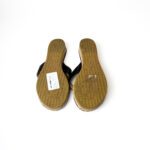 Jimmy Choo Black Leather Pence Cork Wedge Thong Sandals Size 38 - Image 5