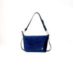 Repleat Robin Mini Bag in Blue Ink with Gold-Tone “R” Logo