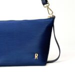 Repleat Robin Mini Bag in Blue Ink with Gold-Tone “R” Logo - Image 2