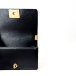 Chanel Boy Top Handle Flap Bag in Black Lambskin with Gold-Tone Hardware - Image 3