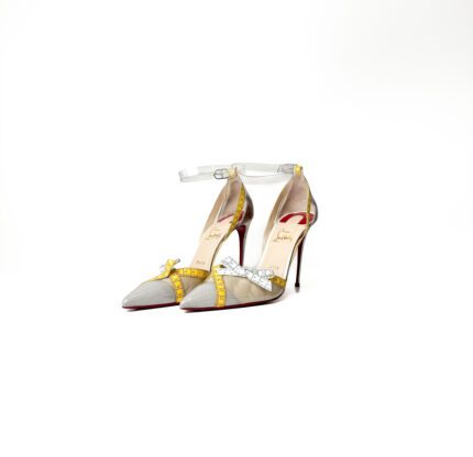 Christian Louboutin Metripump Measuring Tape Heels in Clear PVC – Size 39.5