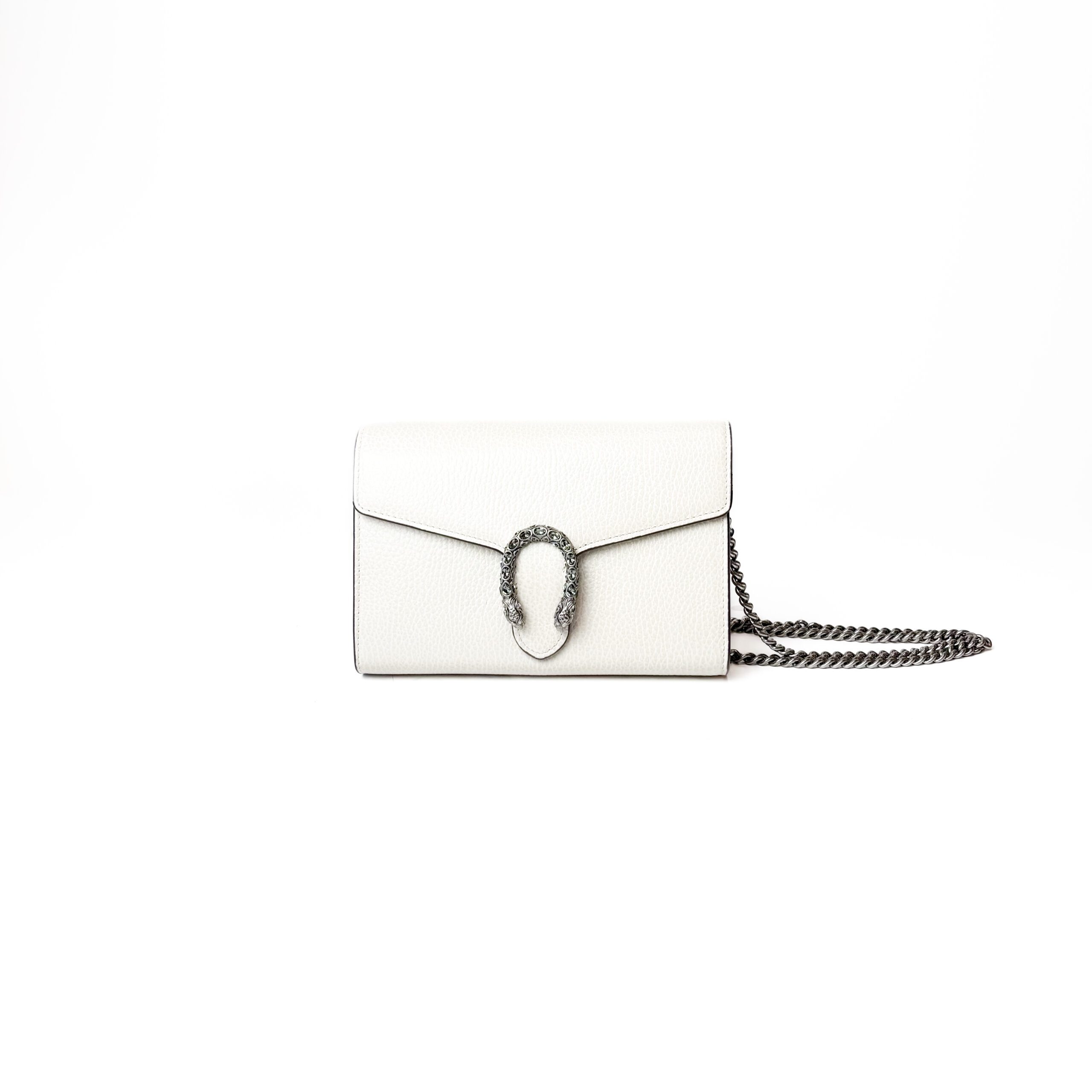 IMG_6466 Gucci Dionysus Wallet on a Chain in Beige Textured Leather - Image 1