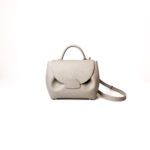 Polène Numéro Un Nano Handbag in Textured Chalk Taupe Leather