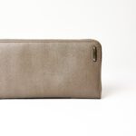 Fendi Beige Textured Leather Zip Long Bifold Wallet - Image 2
