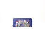 Love Moschino Multicolor Print Canvas Zip Around Wallet