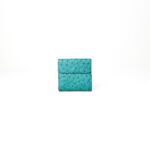 KP New York Inc. Blue-Green Ostrich Leather Wallet - Image 4