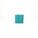 KP New York Inc. Blue-Green Ostrich Leather Wallet - Image 3