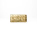 Carolina Herrera Gold Monogram Leather Continental Wallet