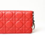 Dior Tricolor Cannage Leather Lady Dior Fold Wallet - Image 2