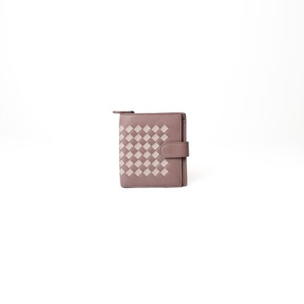 Bottega Veneta Pink/Mauve Intrecciato Leather Bifold Wallet