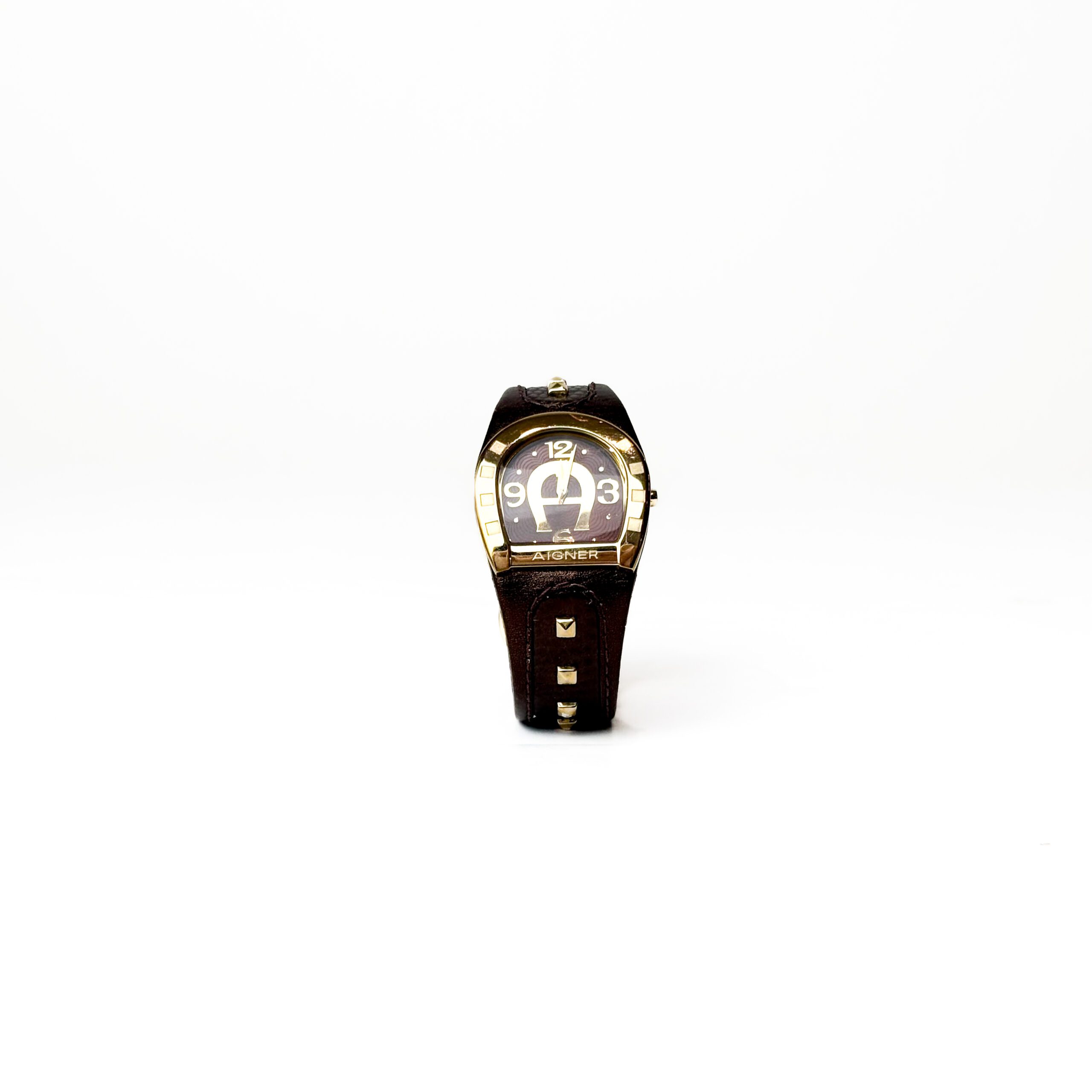 IMG_6556 Aigner Brown Mother of Pearl Gold Plated Stainless Steel Capri III A19200 Women's Wristwatch 30 mm - Image 1