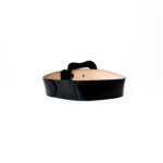 Fendi Wide Black Patent & Black Leather Logo Belt 95 - Image 3