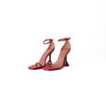 Amina Muaddi Red Daisy Sandals – Size 36.5