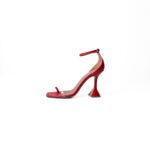 Amina Muaddi Red Daisy Sandals – Size 36.5 - Image 2
