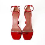 Amina Muaddi Red Daisy Sandals – Size 36.5 - Image 5