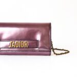 Christian Dior Metallic Pink Patent Leather J’ADIOR Wallet on Chain Clutch - Image 2