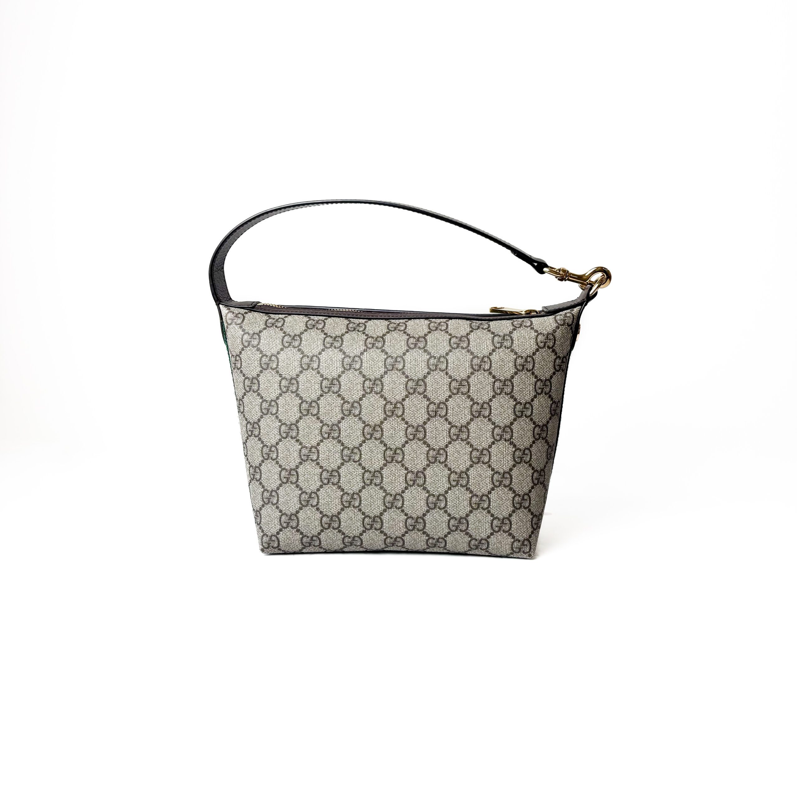 IMG_6968 Gucci Ophidia Mini Shoulder Bag in GG Supreme Canvas with Brown Leather Trim - Image 1