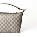 Gucci Ophidia Mini Shoulder Bag in GG Supreme Canvas with Brown Leather Trim - Image 2