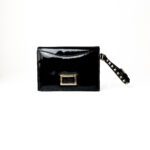 Valentino Garavani Studded Bow Wristlet Clutch – Black Patent - Image 3