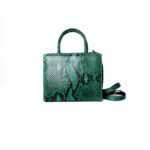 S'uvimol Python Medium Sweet Box Bag (Glossy Green)