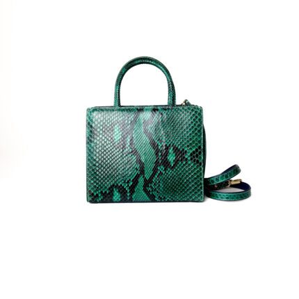 S'uvimol Python Medium Sweet Box Bag (Glossy Green)
