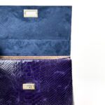 Mayam Purple Python Top Handle Bag - Image 4