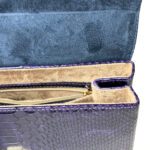 Mayam Purple Python Top Handle Bag - Image 5