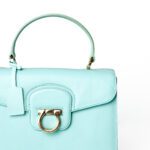 Salvatore Ferragamo Turquoise Leather Kelly Top Handle Bag - Image 2
