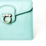 Salvatore Ferragamo Turquoise Leather Kelly Top Handle Bag - Image 4