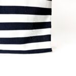 Jacquemus Le Sac Marcel Logo-Appliquéd Striped Stretch-Knit Tote Bag – Off-White & Navy - Image 4