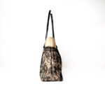 Valentino Garavani Nude Raffia & Black Lace Tote Bag - Image 4
