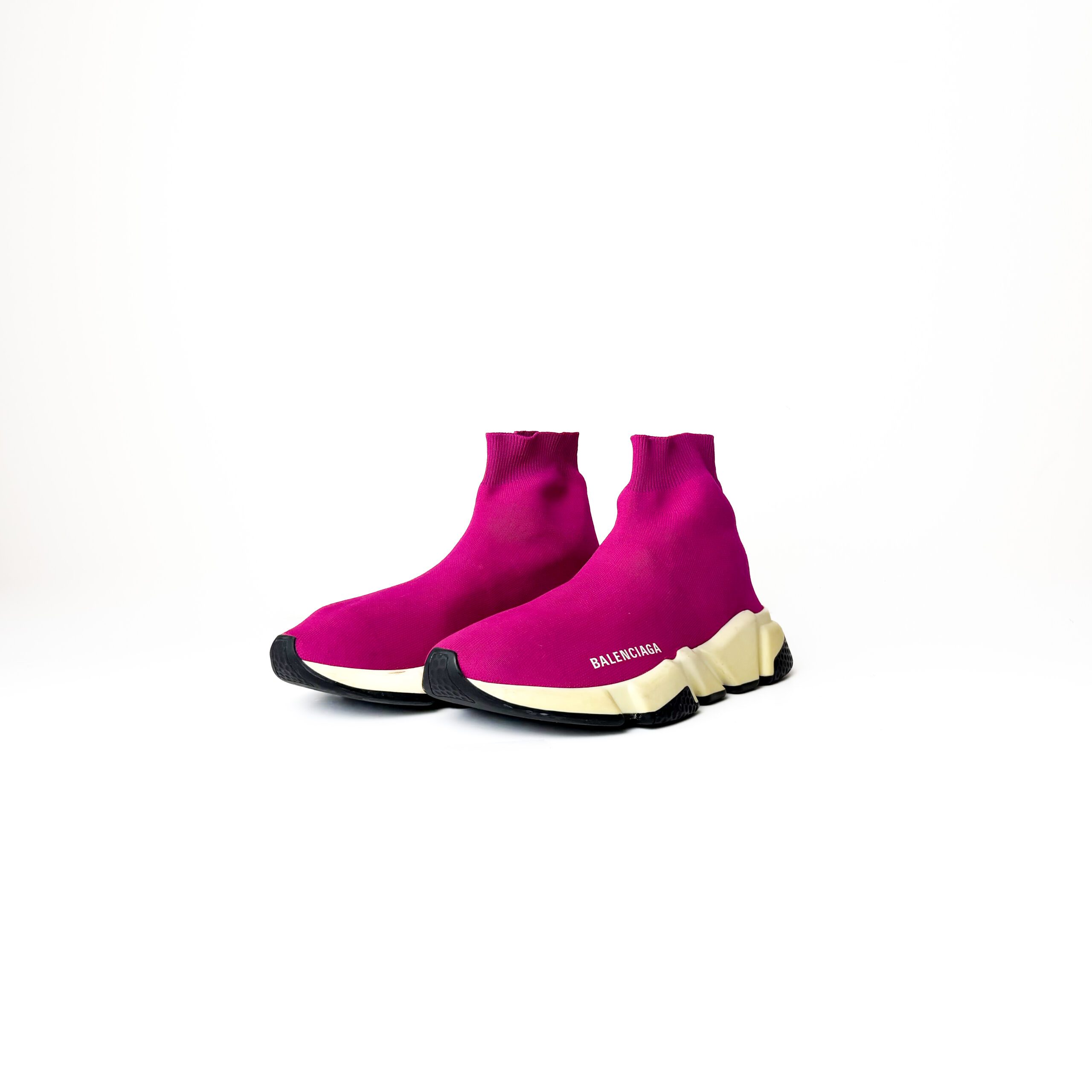 IMG_7543 Balenciaga Bright Pink Speed LT Sneakers – Size 37 - Image 1