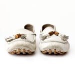 Gucci Bamboo Tassel Slip-On Beige Leather Loafers – Size 40 - Image 4
