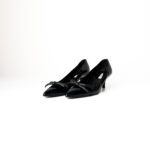 Prada Black Patent Leather Bow Pointed-Toe Pumps – Size 37