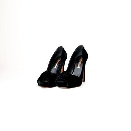 Rupert Sanderson Black Muscadet Velvet Pumps – Size 39