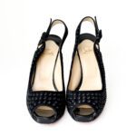 Christian Louboutin Aicha Eyelet Suede Slingback Pumps – Size 39 - Image 4