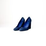 Christian Dior Electric Blue Suede Block Heel Round-Toe Pumps – Size 38