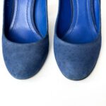 Christian Dior Electric Blue Suede Block Heel Round-Toe Pumps – Size 38 - Image 6