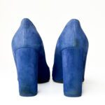 Christian Dior Electric Blue Suede Block Heel Round-Toe Pumps – Size 38 - Image 4