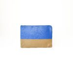 Celine Bicolor Blue/Beige Leather Clutch Bag