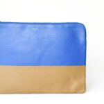 Celine Bicolor Blue/Beige Leather Clutch Bag - Image 2
