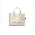Marc Jacobs “The Tote Bag” Beige Canvas with Black Print