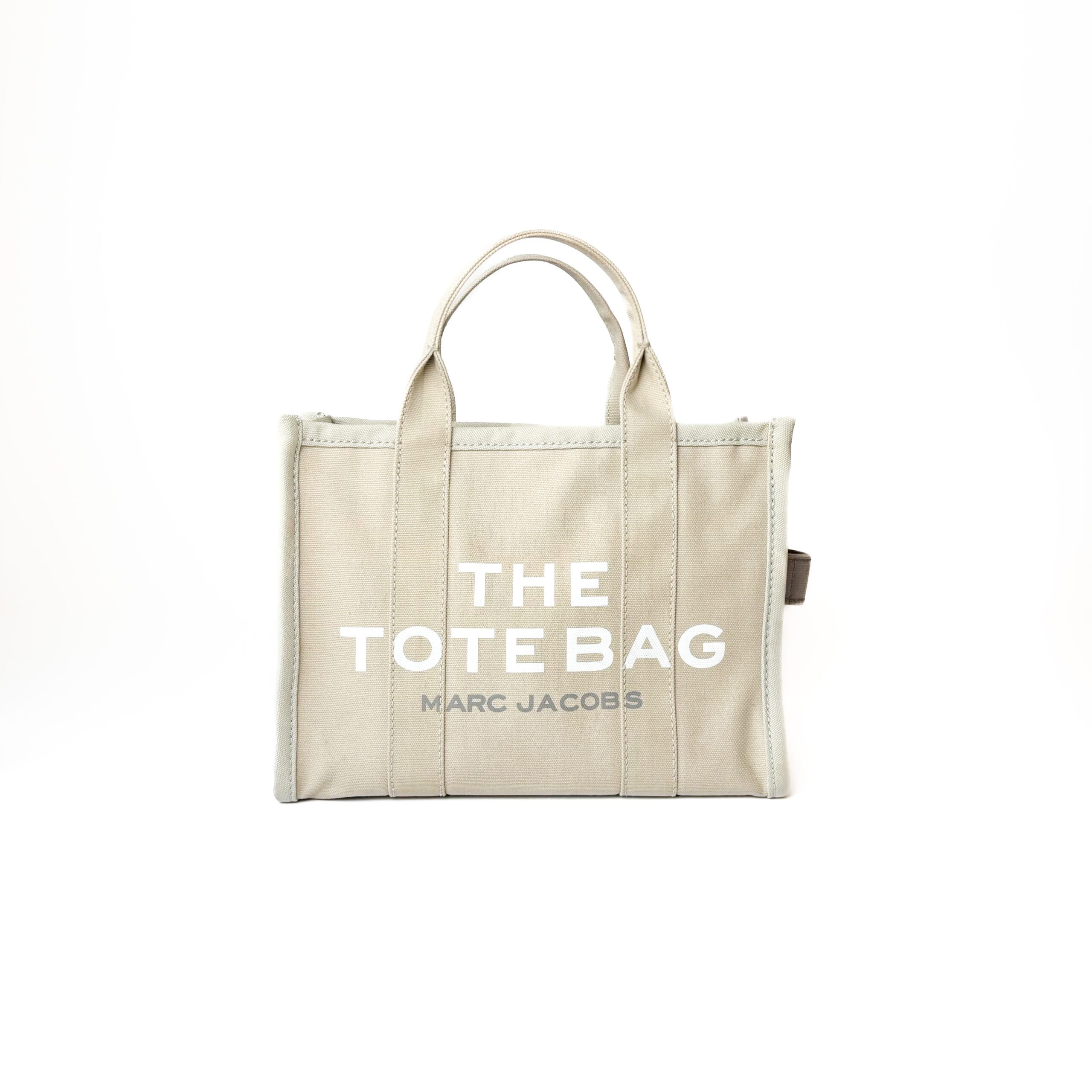 IMG_8022 Marc Jacobs “The Tote Bag” Beige Canvas with Black Print - Image 1