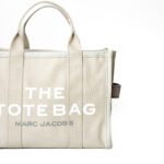 Marc Jacobs “The Tote Bag” Beige Canvas with Black Print - Image 2