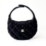 Chanel Pouch Velvet Diamante Bag - Image 2