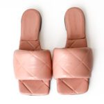 Bottega Veneta Pink Quilted Leather Lido Flat Slides, Size 37 - Image 6