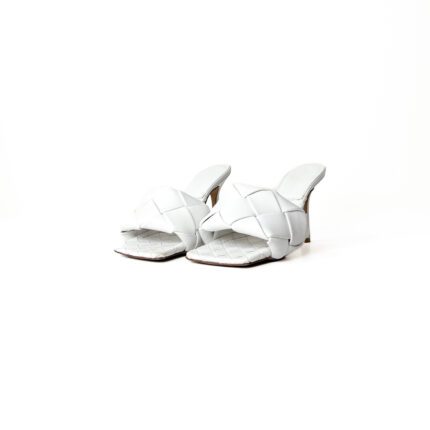 Bottega Veneta White Lido Mule Sandals – Size 36.5