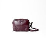 Cavalli Class Deep Burgundy/Merlot Studded Camera Bag