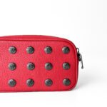 Balmain Poppy Red Pebbled Leather B-Belt Bag / Camera Bag - Image 2