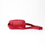 Balmain Poppy Red Pebbled Leather B-Belt Bag / Camera Bag - Image 3